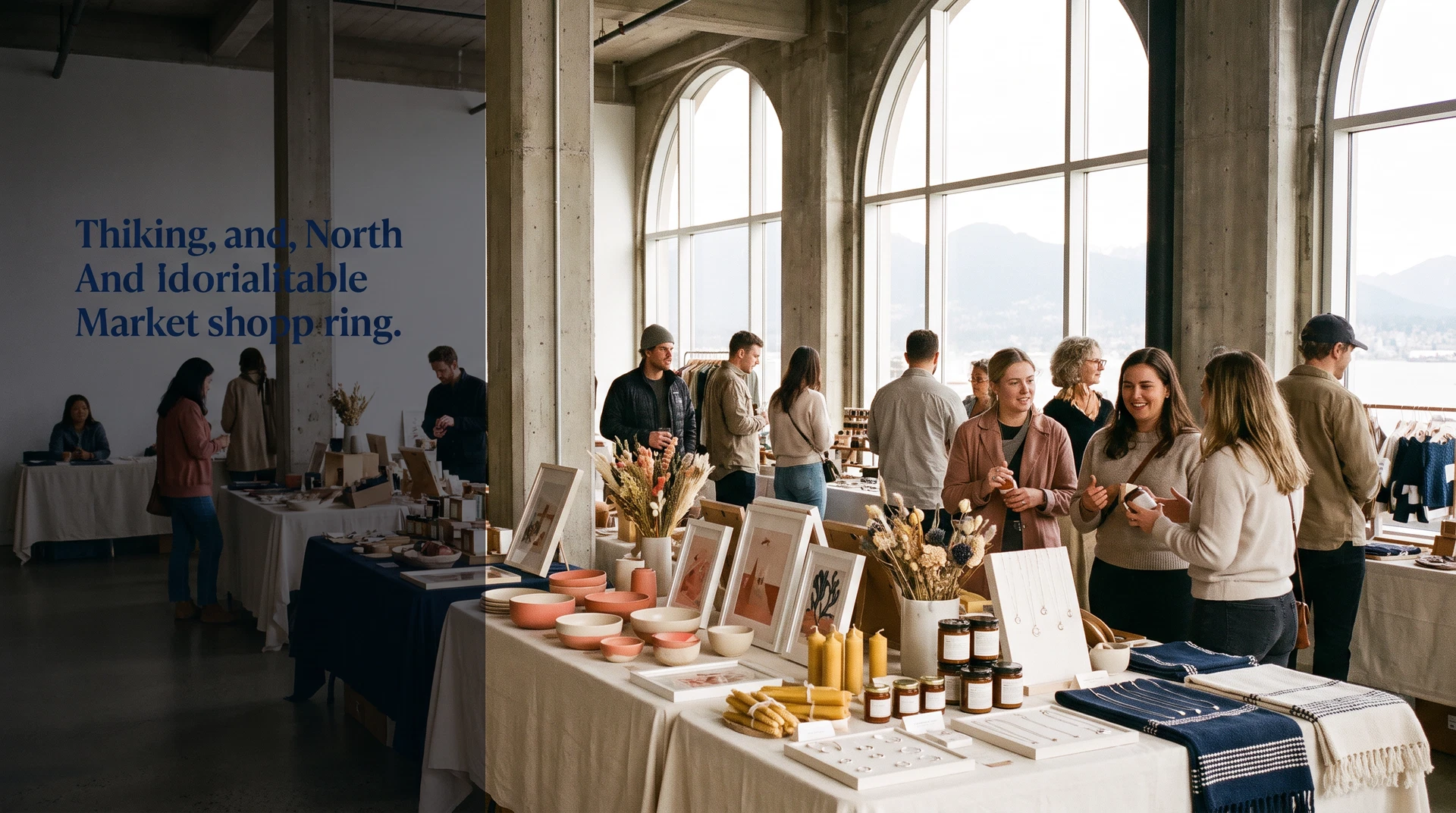 People discovering Vancouver makers at a market